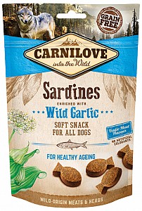 CARNILOVE Soft Snack for all Dog Sardines with Garlic 200g