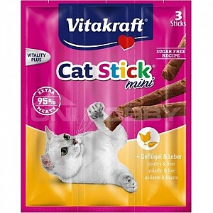 Vitakraft Cat Stick Mini 18g/3ks, drůbeží s játrou