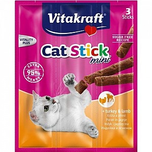 Vitakraft Cat Stick Mini 18g/3ks, krůta s jehněčím