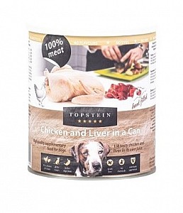 TOPSTEIN Kuře s játry v plechu 800g