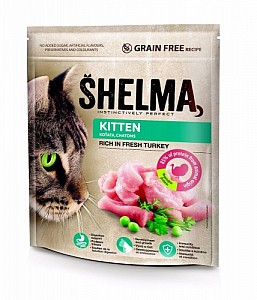 SHELMA Cat GrainFree Kitten Freshmeat Turkey 750g