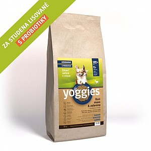 YOGGIES Minigranule kozí maso a zelenina 15kg hypoalergenní + konzerva Yoggies 800g