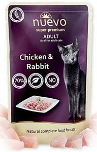 NUEVO Cat Super-Premium 85g Adult Chicken+Rabbit