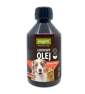 YOGGIES Lososový olej pro psy a kočky 500ml
