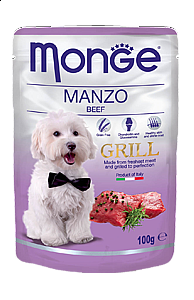 MONGE Dog Grill hovězí 100g
