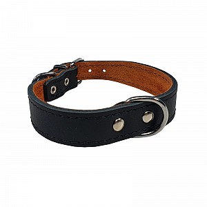 Obojek kožený d30cm/š22mm, Fido, černý
