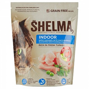 SHELMA Cat GrainFree Adult Freshmeat Indoor Turkey 750g