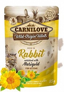 Carnilove Cat Pouch 85g Rabbit Enriched&Marig for kittens