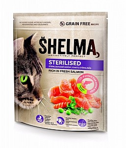 SHELMA Cat GrainFree Sterilised Freshmeat Salmon 750g