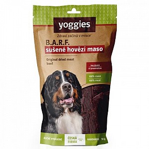 YOOGIES B.A.R.F. sušené hovězí maso 50g