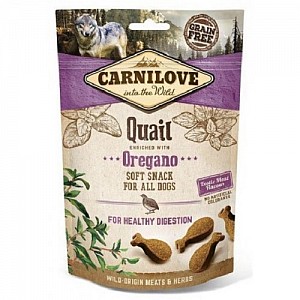 CARNILOVE Soft Snack for all Dog Quail with Oregano 200g