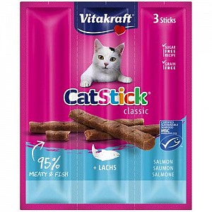 Vitakraft Cat Stick Mini 18g/3ks, losos se pstruhem