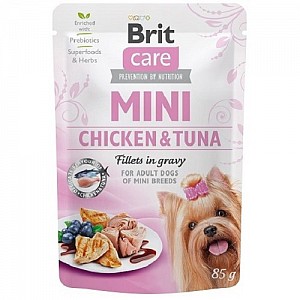 BRIT Care Mini Adult Chicken&Tuna Fillets in Gravy 85g