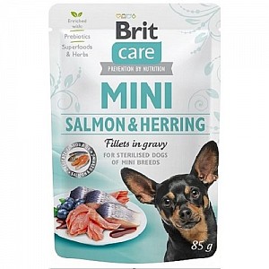 BRIT Care Mini Sterilised Salmon&Herring Fillets in Gravy 85g