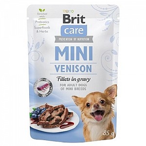 BRIT Care Mini Adult Venison Fillets in Gravy 85g