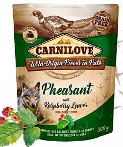 CARNILOVE Dog Pouch Paté Pheasant with Raspberry Leaves 300g