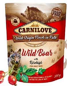 CARNILOVE Dog Pouch Paté Wild Boar with Rosehips 300g
