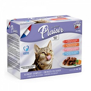 PLAISIR Cat Adult multipack 12x 100g