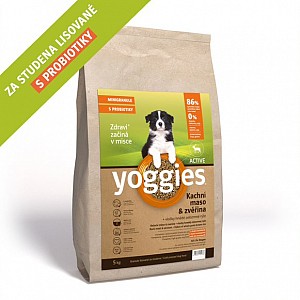 YOGGIES Minigranule Active kachna a zvěřina  5kg