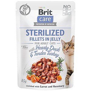 BRIT Care Cat Fillets Jelly Sterilized Hearty Duck&Tender Turkey 85g
